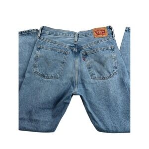 Levis 501 Original Fit Distressed Light Wash Straight Leg Jeans W27 L28